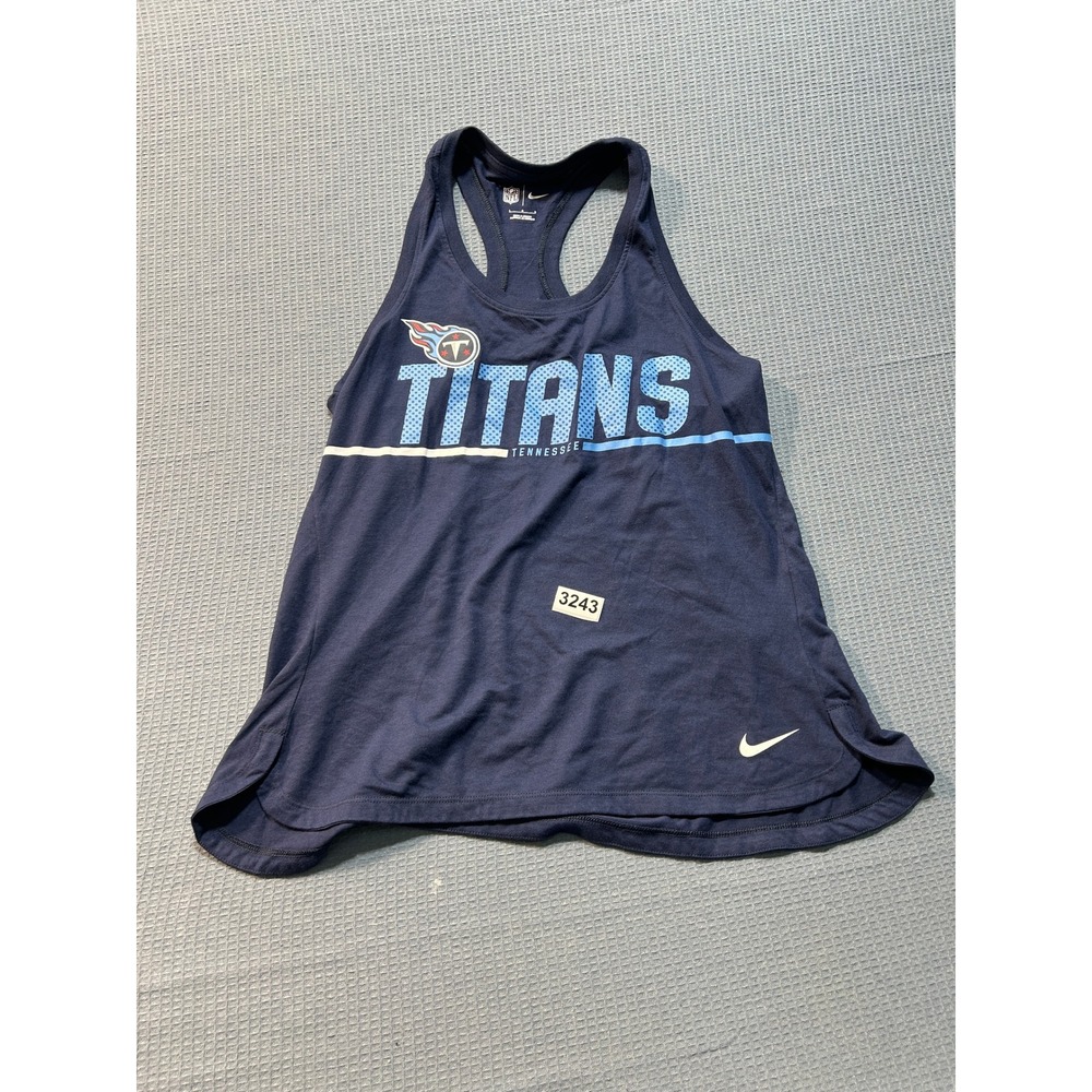 Nike Tennessee Titans NFL Tank Top Womens Sz L Navy Blue